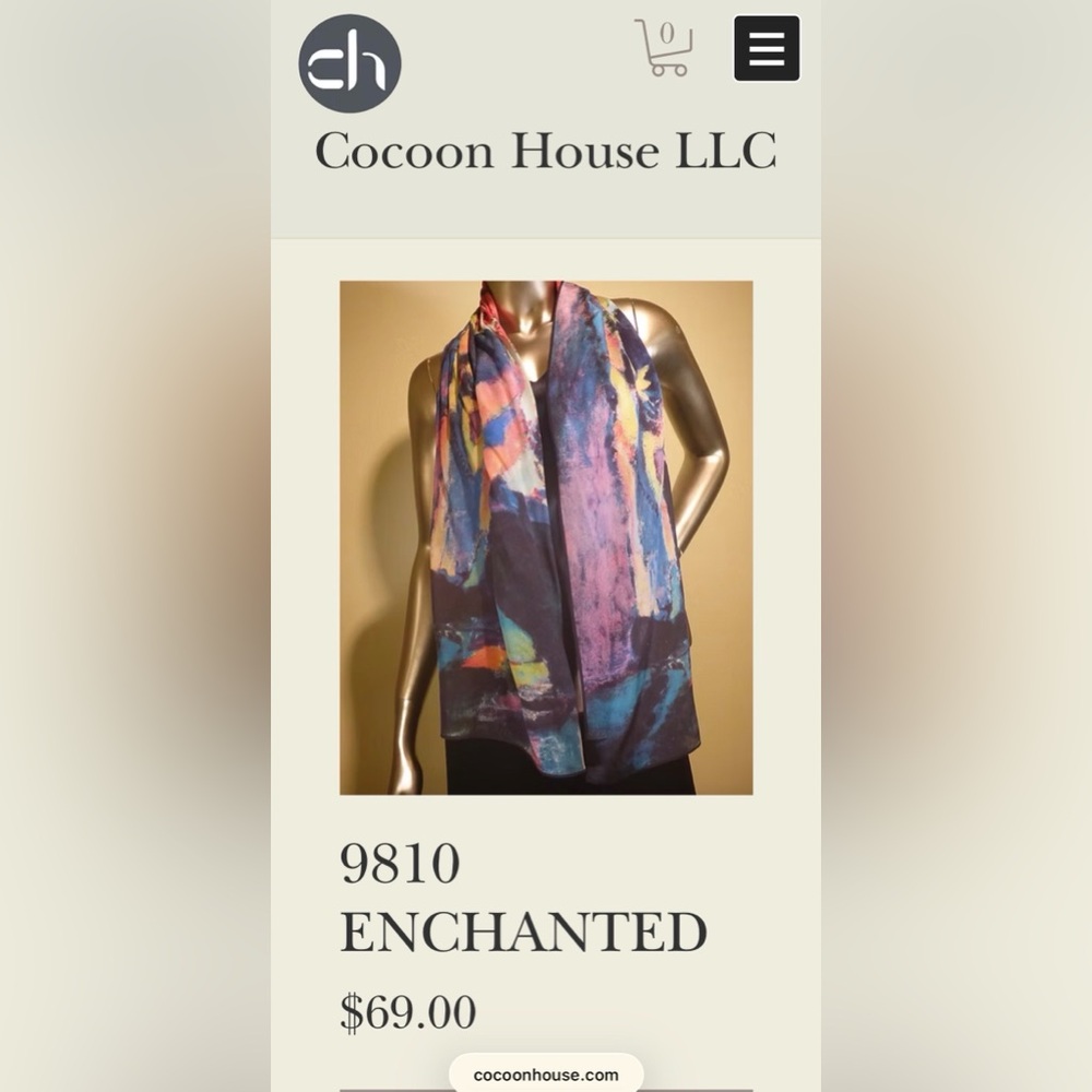 2/$40 100% Silk Scarf/Shawl